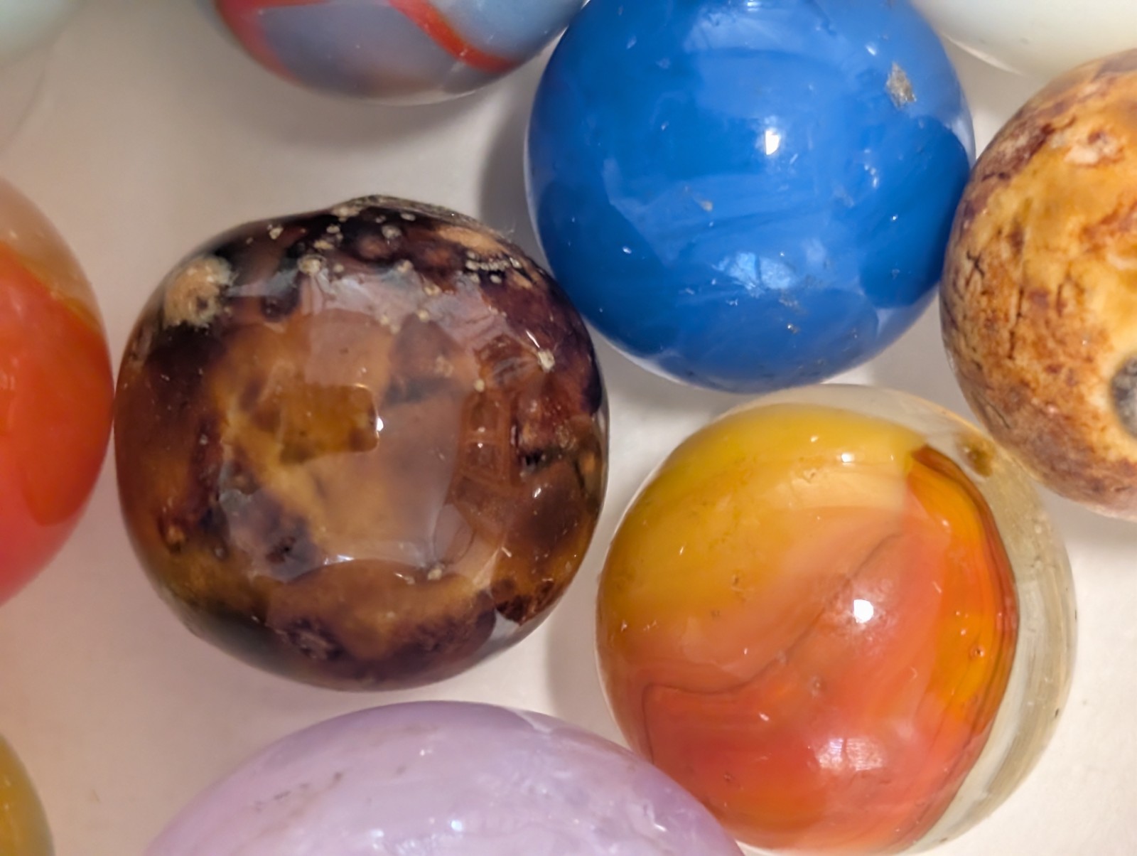 #5 Collectable Mint- Excellent Vintage Mixed Beautiful Marbles, 1930’S-1960’S