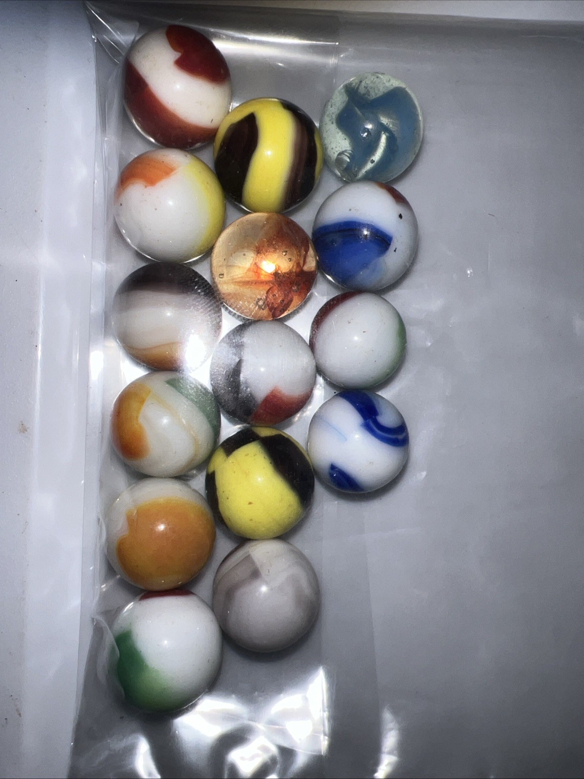 15 Super Nice Old Vintage Marbles, 13.5mm (+r-) M/ NM