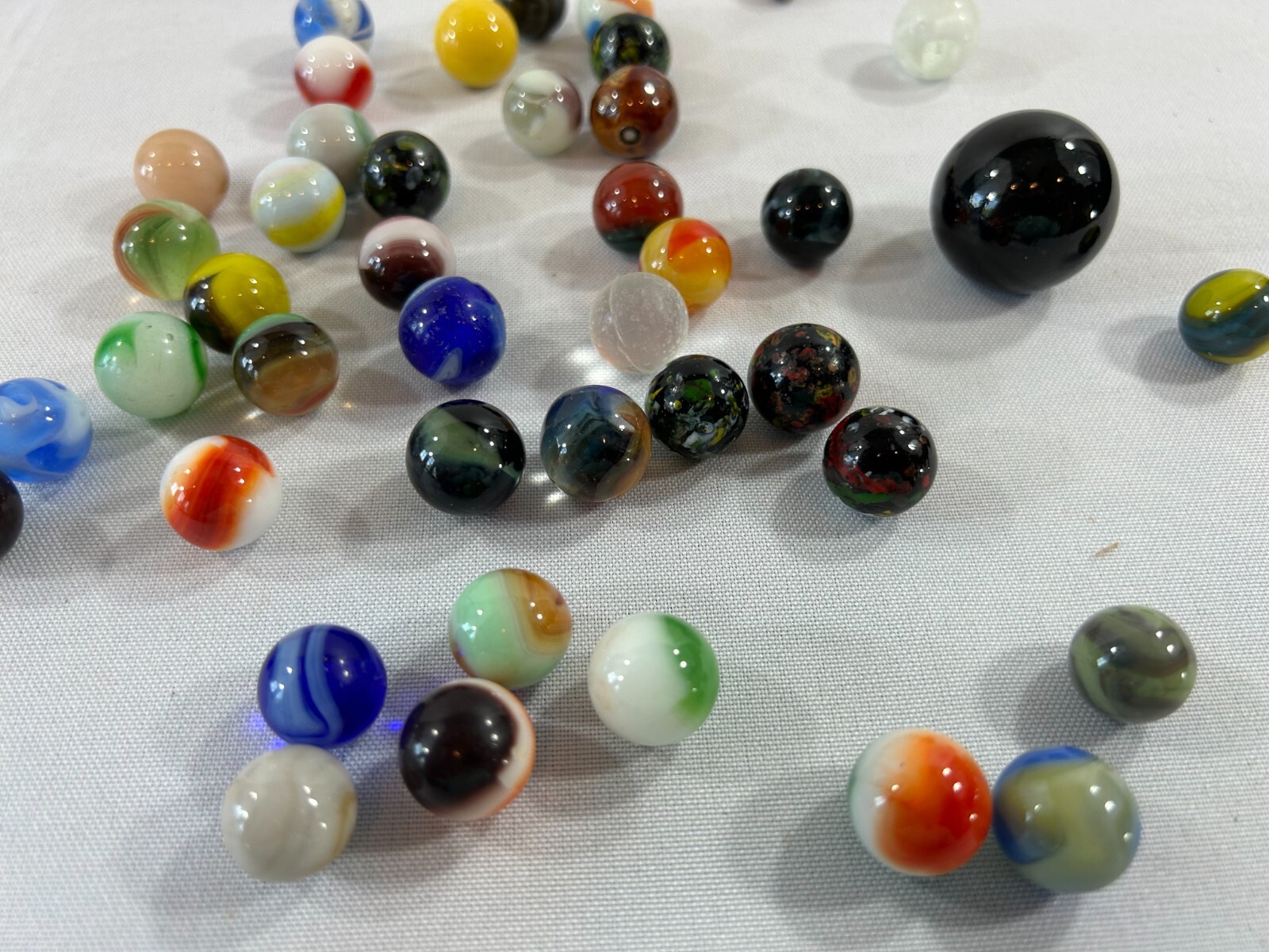 Antique Lot of 40 Marbles – German – Handmade – Machine Made 1920’s – 1950’s -#7