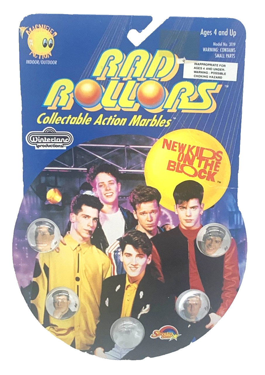 New Kids On The Block Rad Rollers Collectible Marbles VTG 1990 4+ New In Box