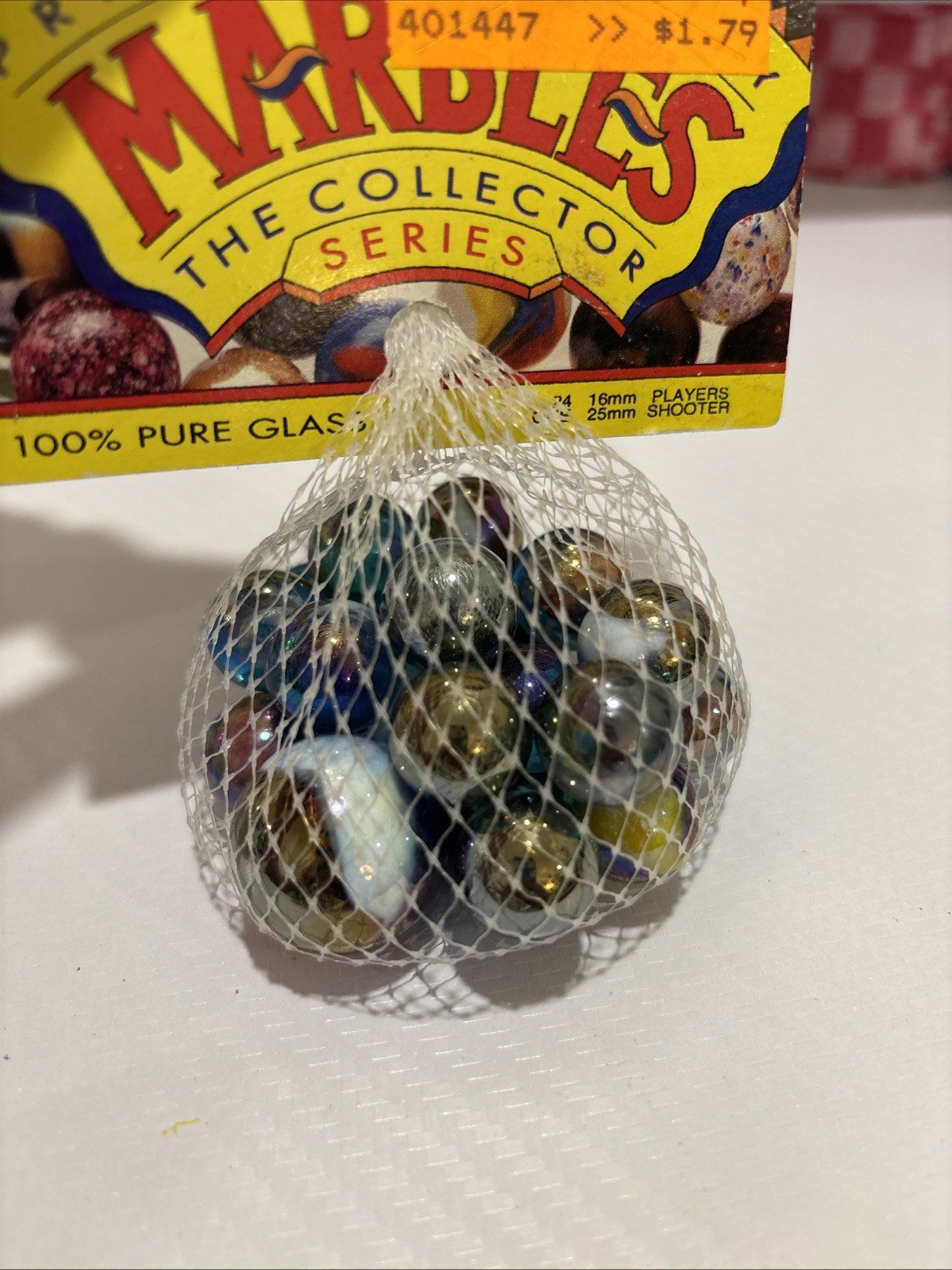 “SURFING” VACOR MEGA MARBLES Vintage 1990s Net Bag 24 16mm/1 25mm Shooter