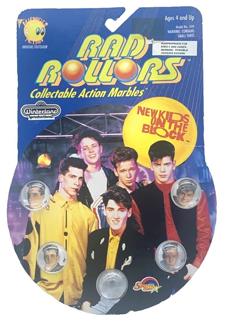New Kids On The Block Rad Rollers Collectible Marbles VTG 1990 4+ New In Box
