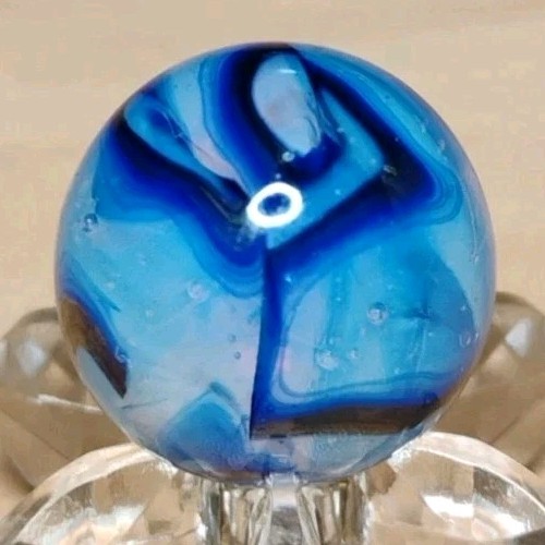 STUNNER Vintage Alley Or Champion “METALLIC” Swirl Marble .58″ Mint- HTF