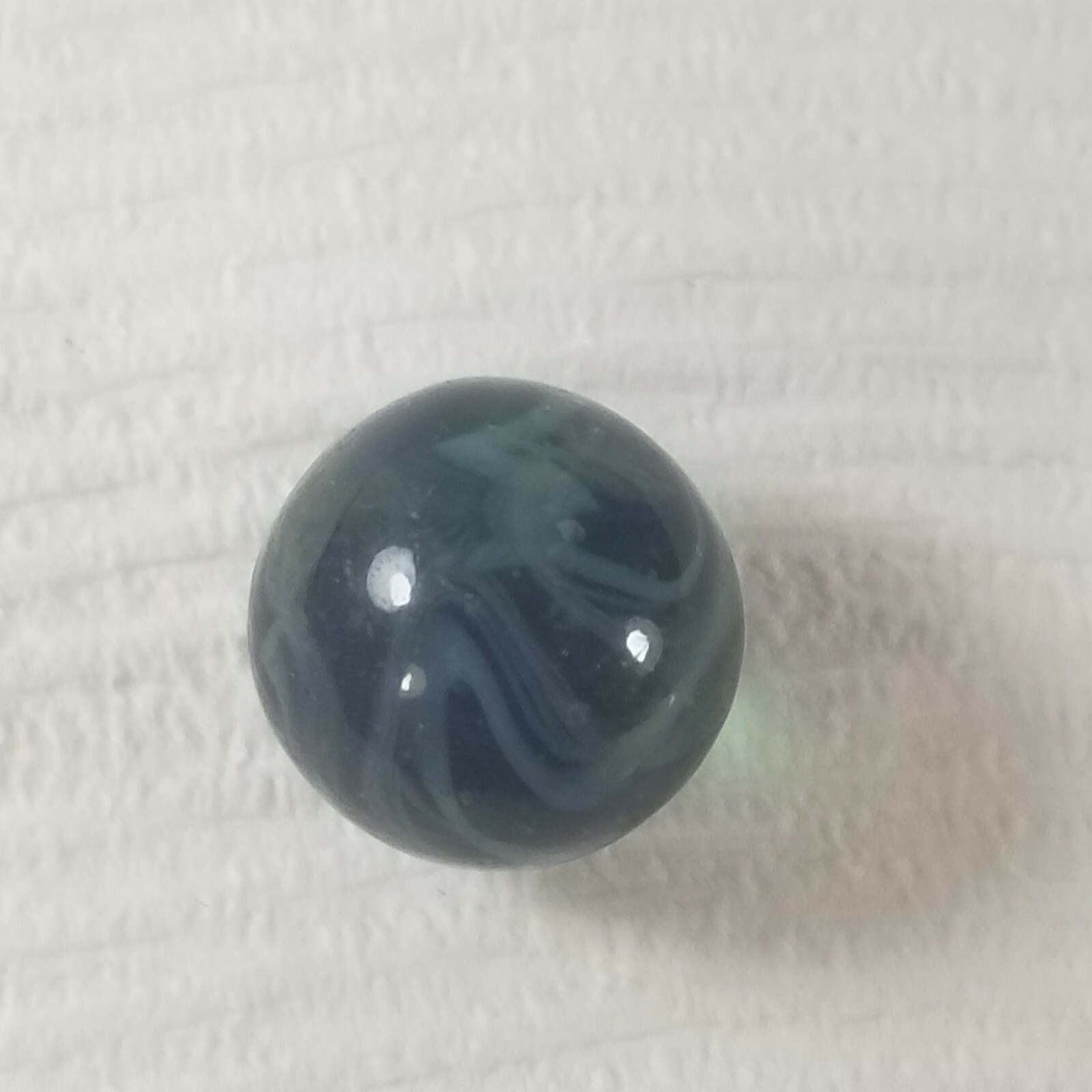 Vintage Akro Agate Snake Corkscrew Blue Transparent .59″ 19/32″ Marble Bubbles