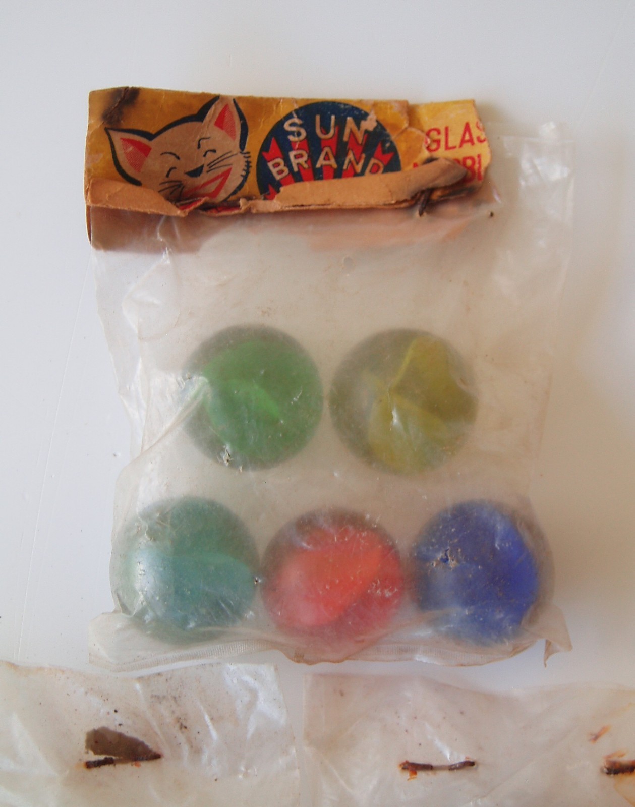 Sun Brand Shooter Glass Marbles Made in Japan Vintage
