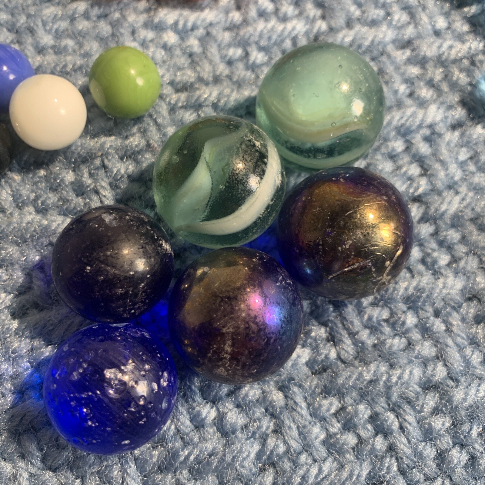 Vintage Marbles Large Lot 163 Pc Incl 6 Shooters READ