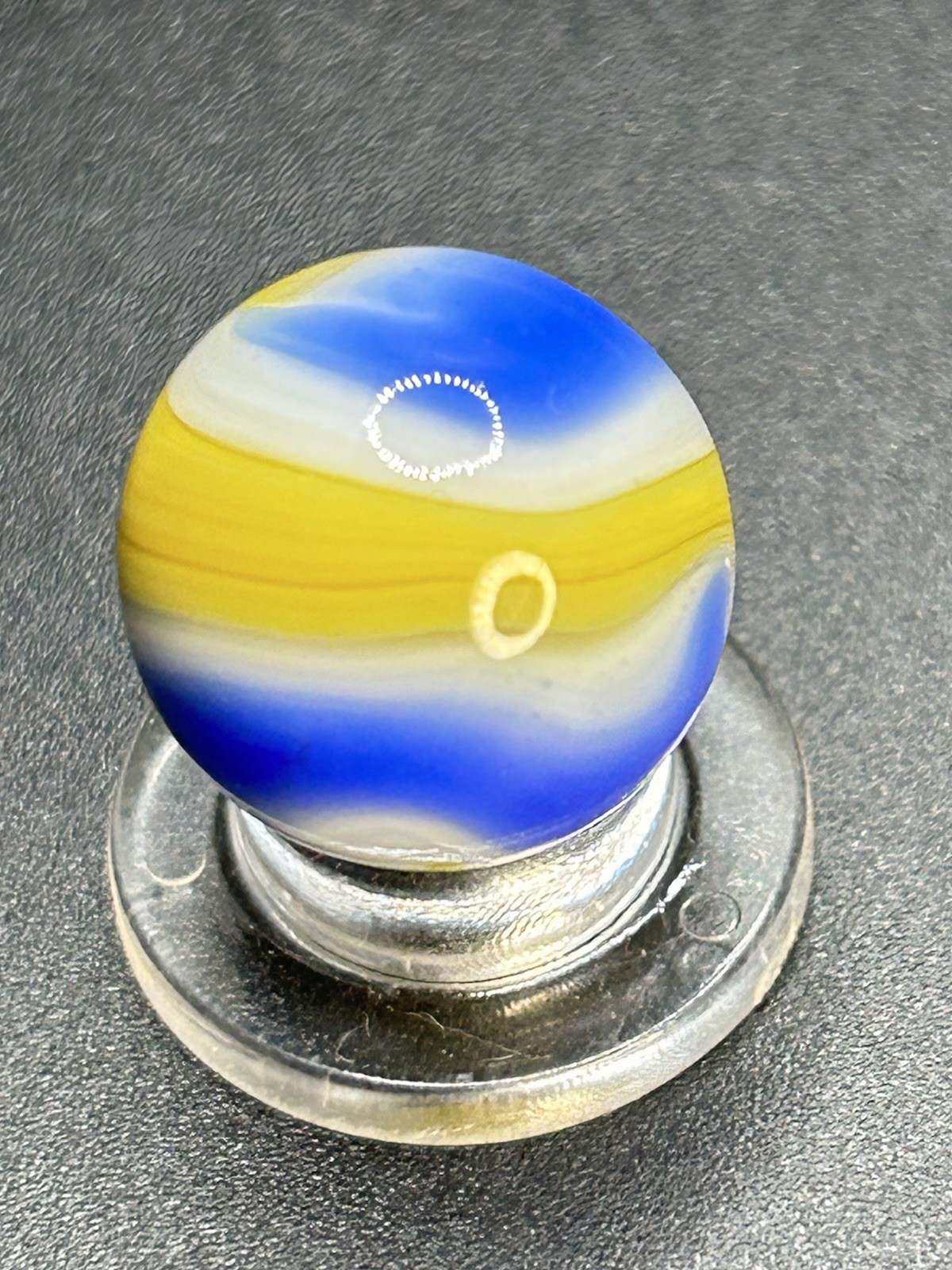 Vintage Akro Corkscrew Marble Classic 3 Color Marble 0.629”