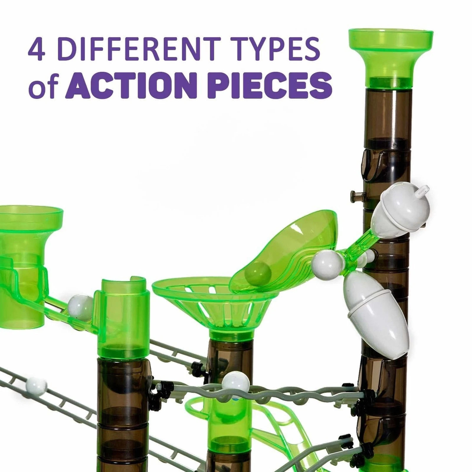 Marble Rails Starter Set, 200 pieces, Online App and Full-Color Instructions