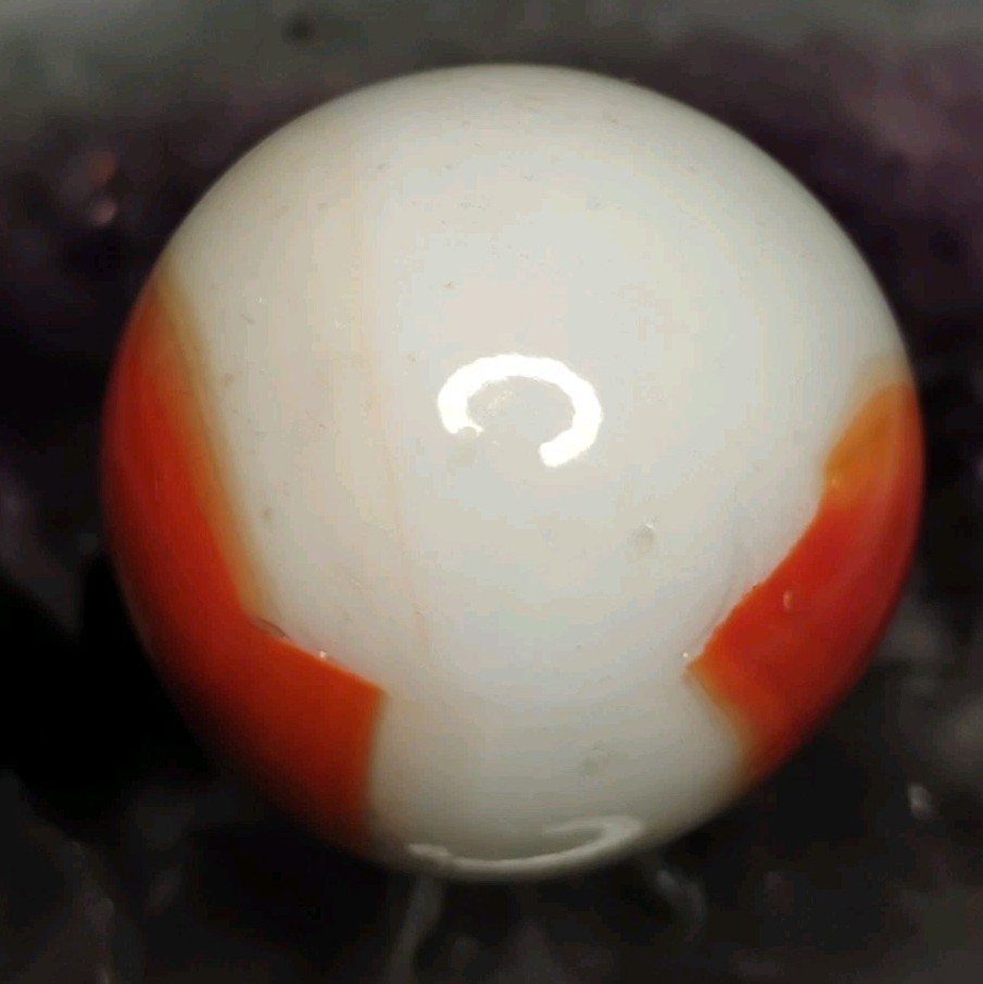 1.24″ HUGE VINTAGE MARBLE KING MARBLES W/ LOGO🔥RARE HTF NM-