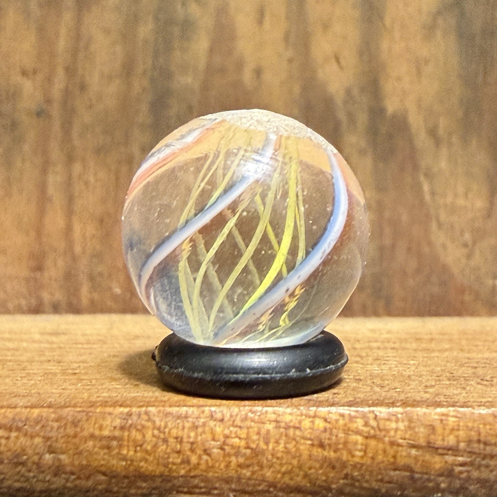 Antique German Handmade Latticinio Peewee Marble 15/32(-)” Near Mint(++) | 269