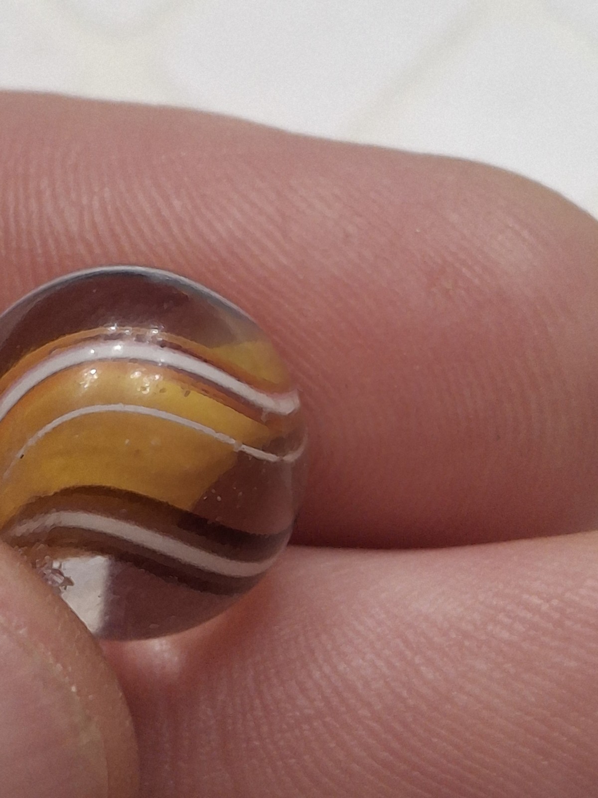 Handmade German Ribbon Core Swirl Marble 1/2″ +