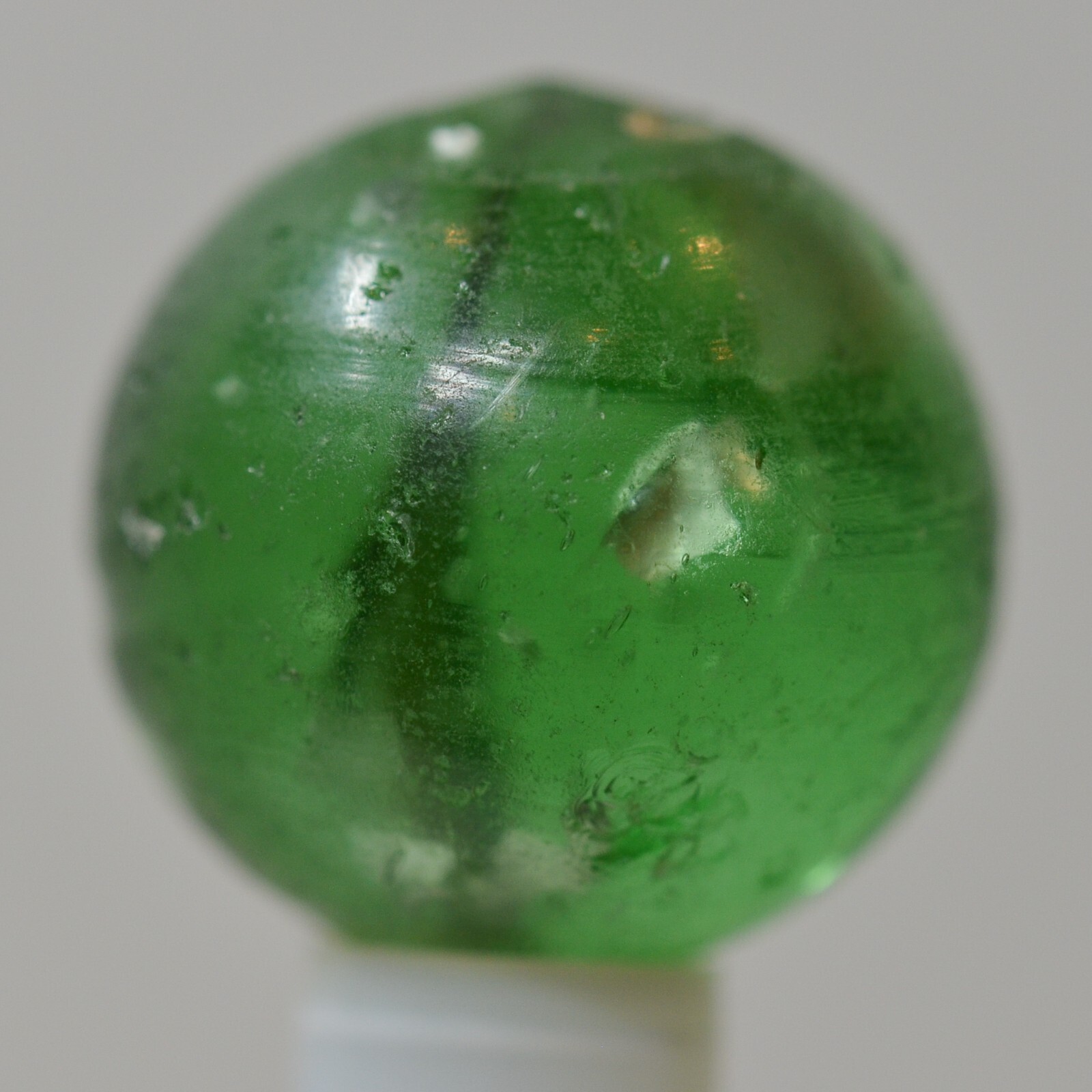 Handmade Green Mica Marble, 11/16 in, Big Flakes, Near Mint-, Germany, S1453
