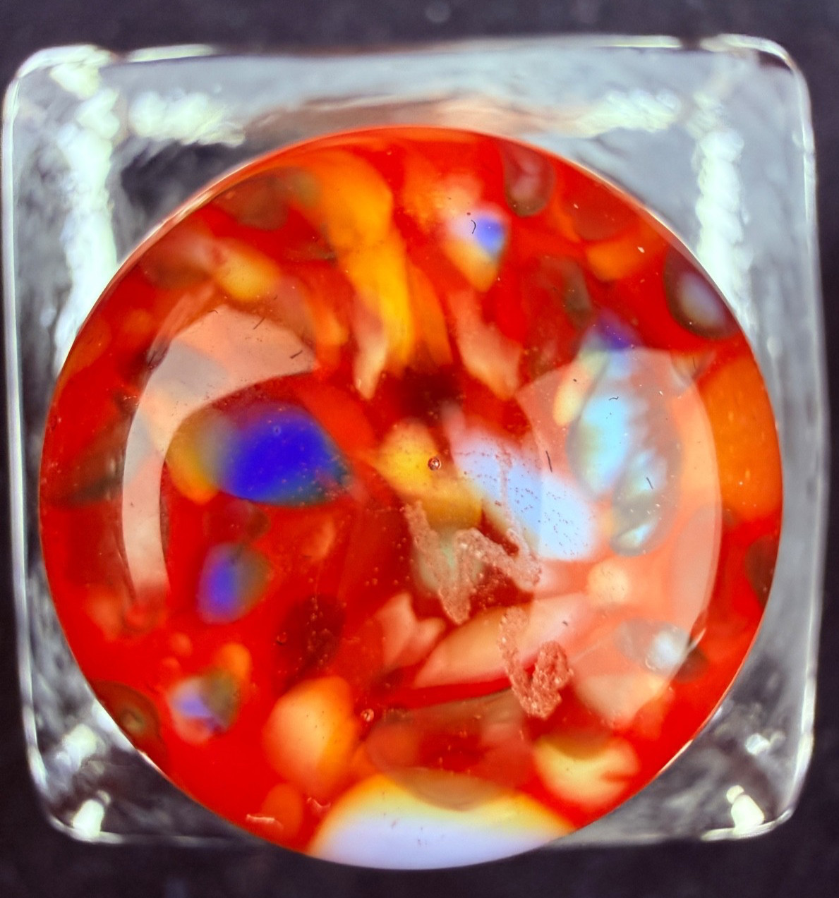 Steve Willis 2006 Handmade Lampwork Art Glass Marble .86″ Near Mint Signed W6