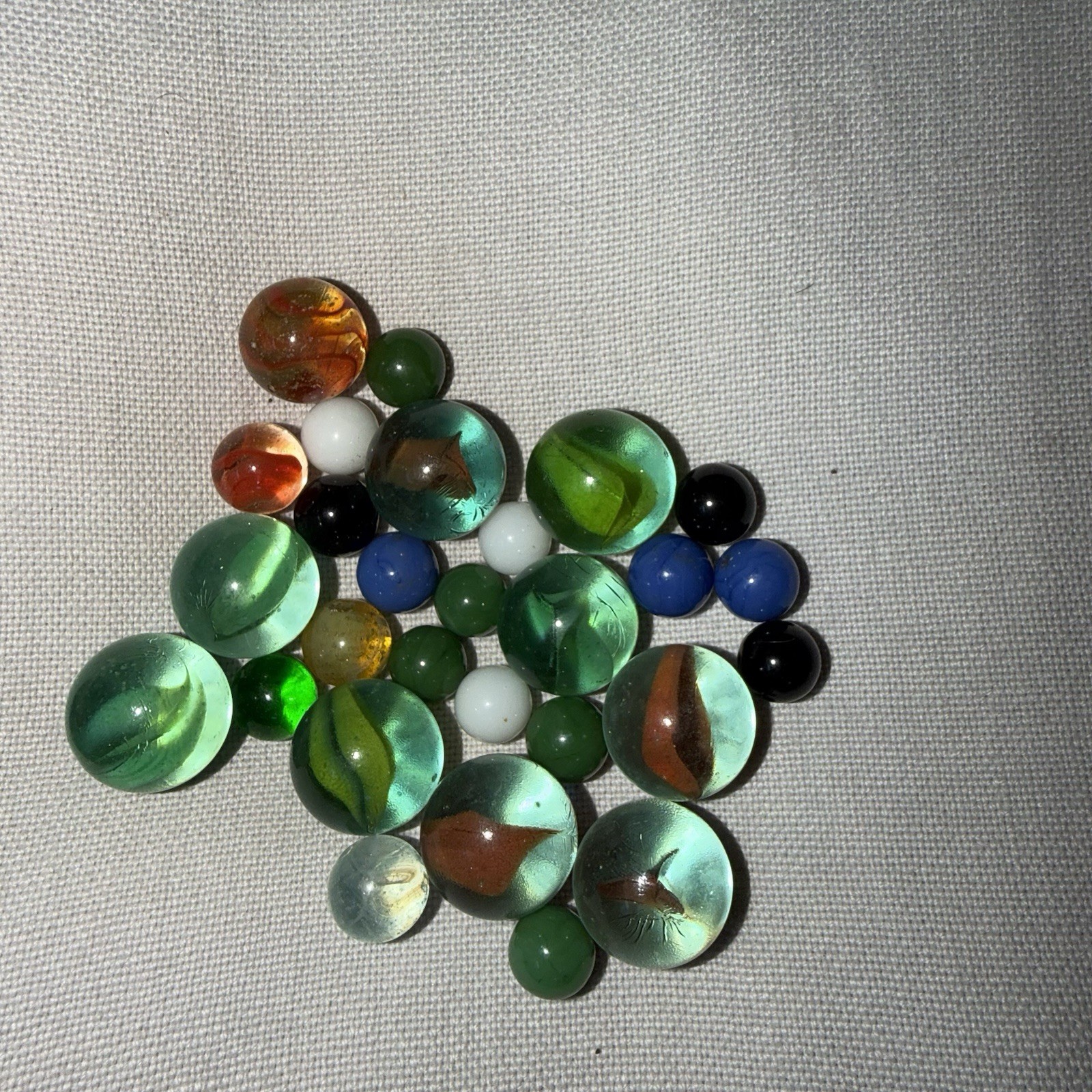 Vtg Imperial Champion Marbles Glass Swirl Mix Lot – Shooters Included