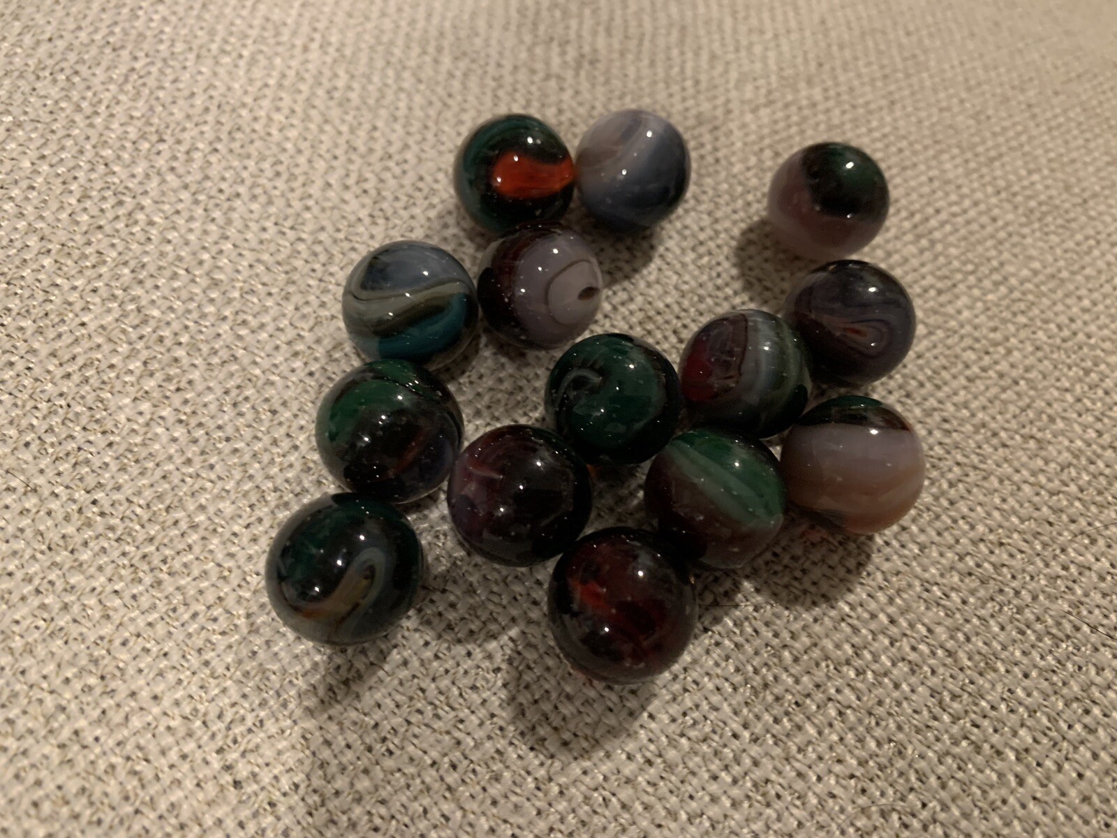 Lot of 10 Uranium/Cadmium Marbles 5/8