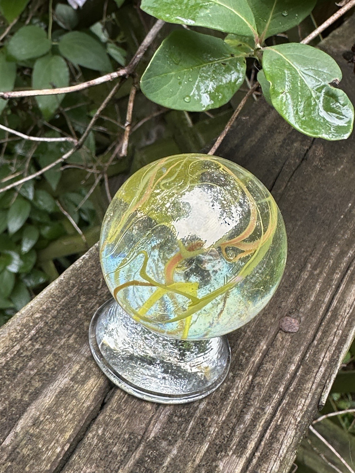 Vacor Commando Wire Pull Slag Marble ~1.9″ Toe Breaker Huge Mint Glass Marbles
