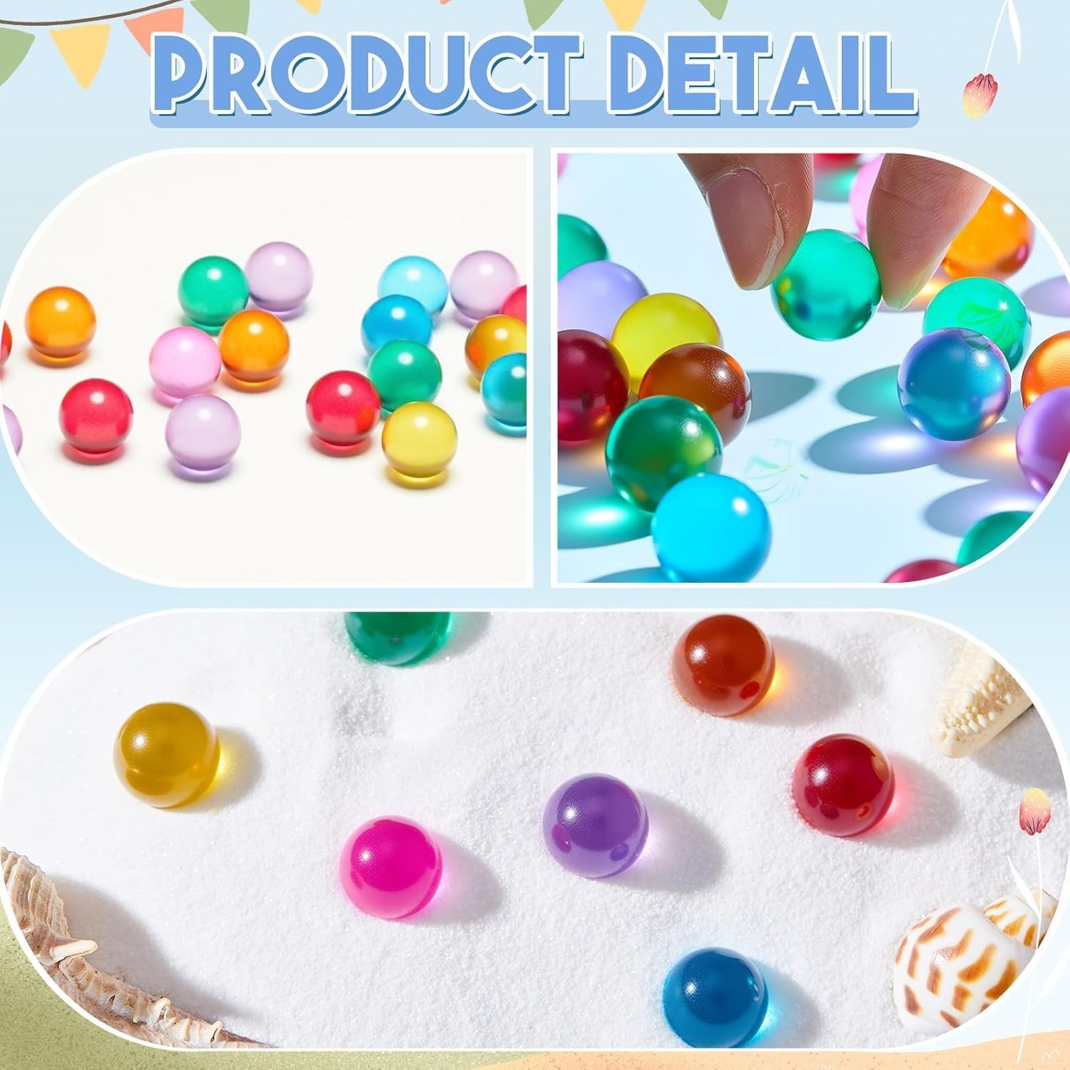 Multi-Color Solid Glass Marbles 1000 Count