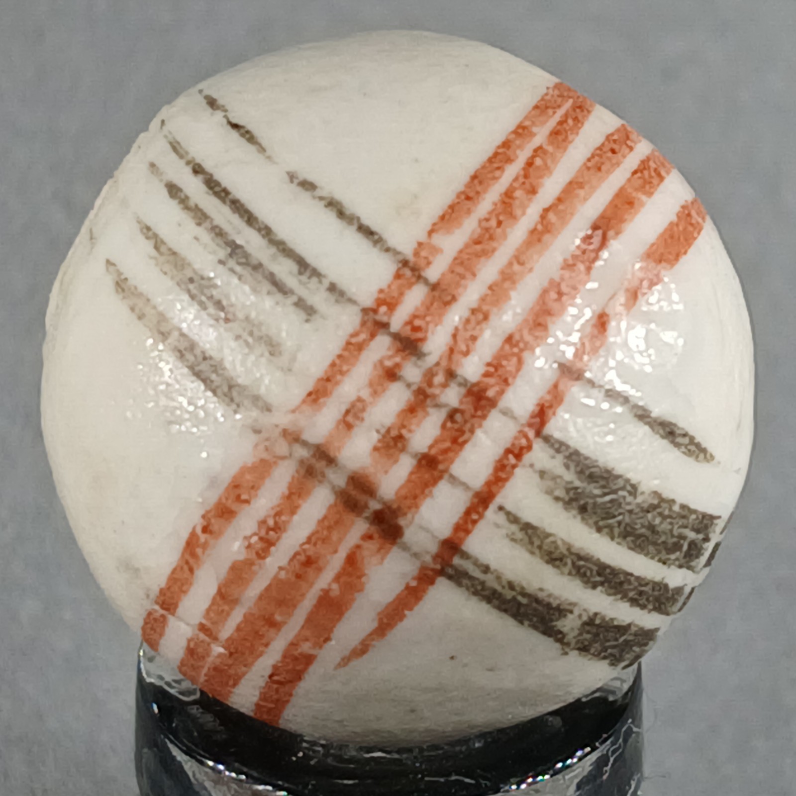 Vintage German Handmade China Glazed Lined Marble .67 Inches NM Condition
