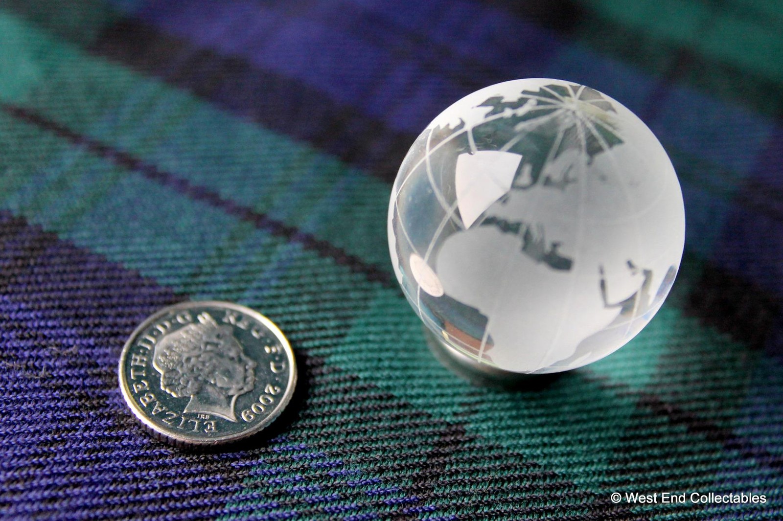 Large 30mm Frosted Glass Globe Marble with Stand -Stunning Detailed Planet Earth