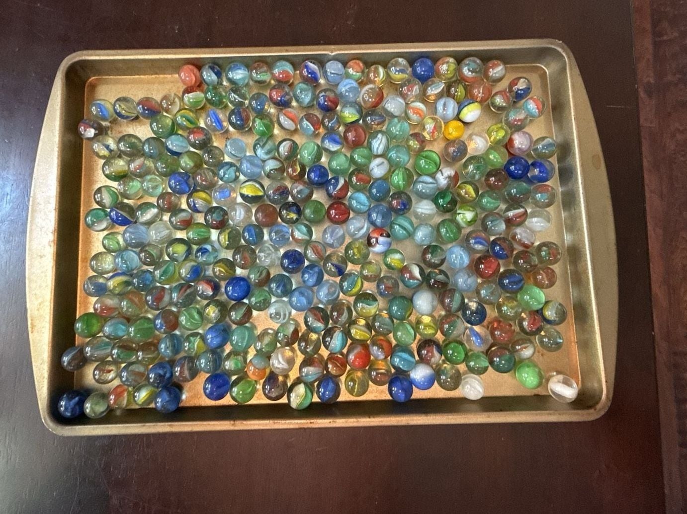 Large Collection of Assorted Vintage Glass Marbles, 3 pounds – Set B