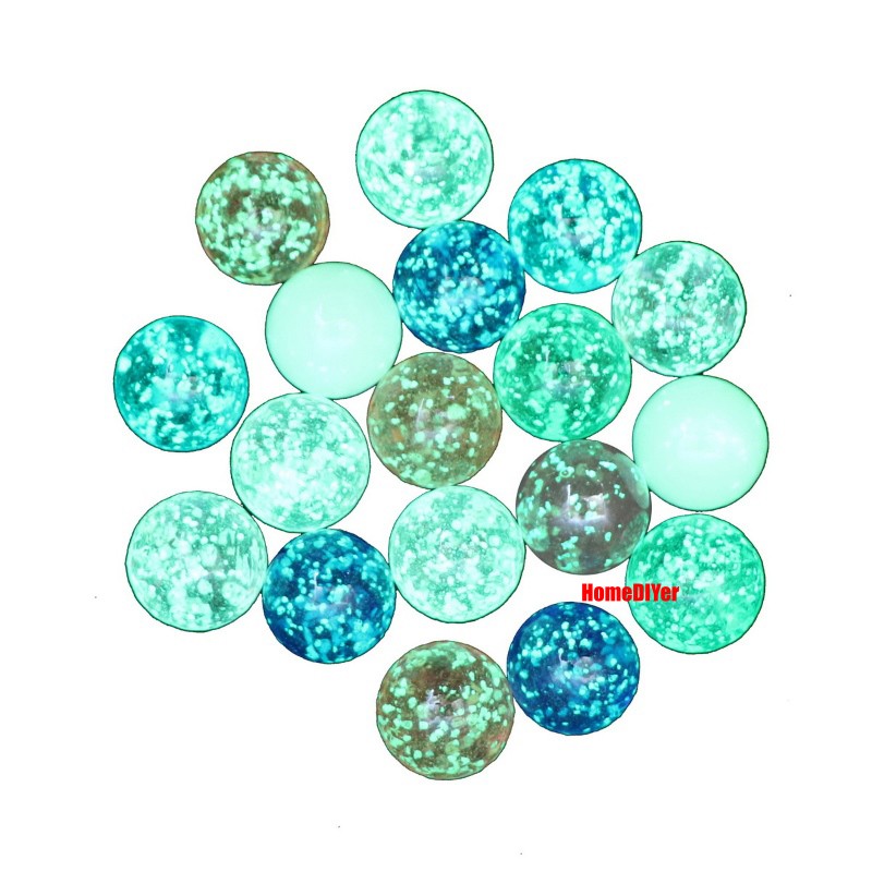 25mm Glow In The Dark Shooter Glass Marbles Ball Craft Fish Tank Vase Decorative