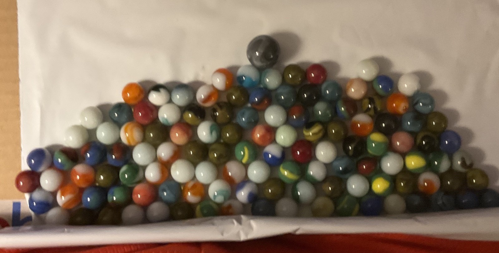 Vintage Group of 123 Marbles *swirl pattern*misc*shooter*check it out