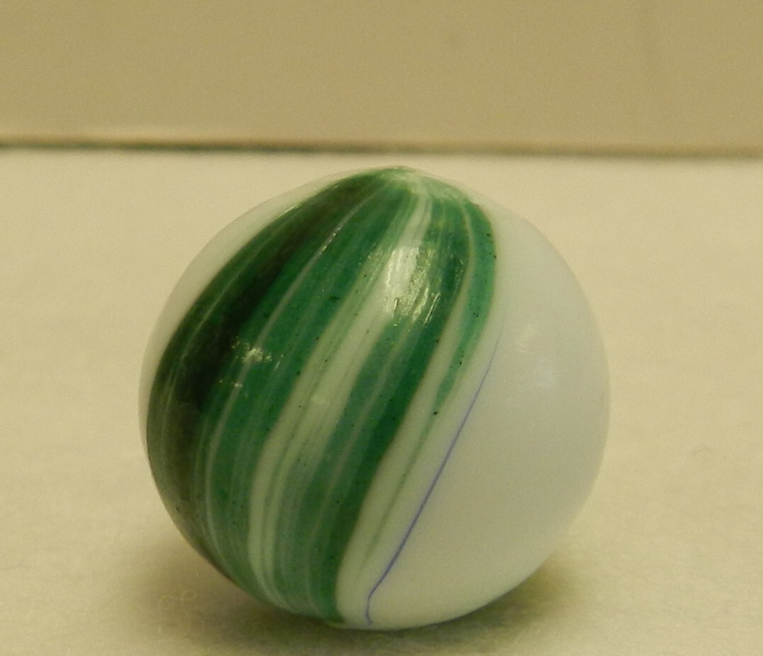 #17384m Vintage German Handmade Banded Opaque Marble .71 Inches Near Mint