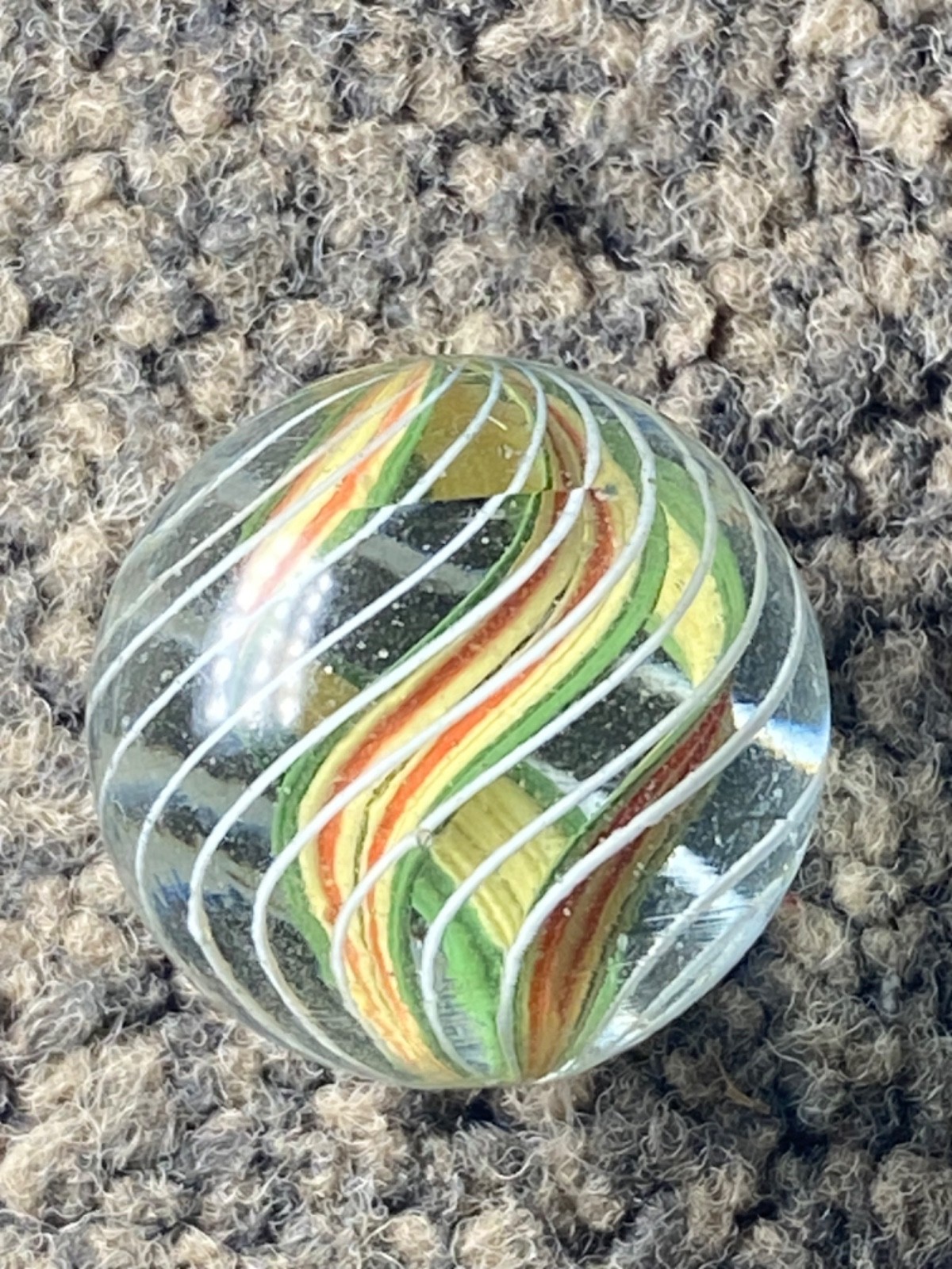 Antique German Marble early caged divided core shooter 21mm 0.84 MINT