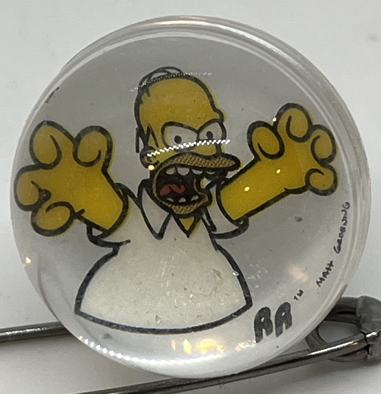 Pair of 1990 Spectra Star Rad Rollors Simpsons Collectable Marble BART HOMER
