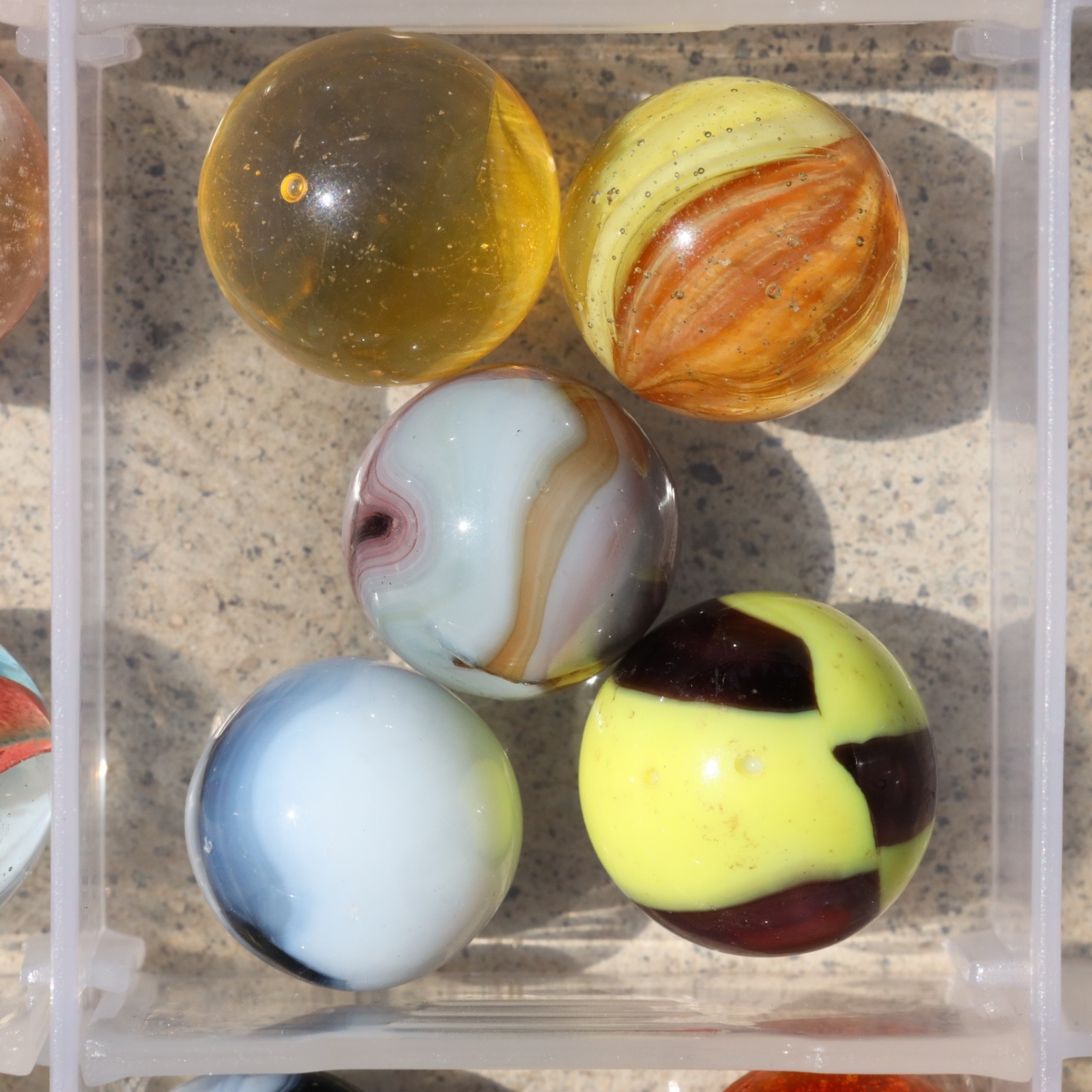 5 Vintage Marble Lot Peltier Akro Vitro Master Vacor HTF MIBs NM-M FREE Shipping