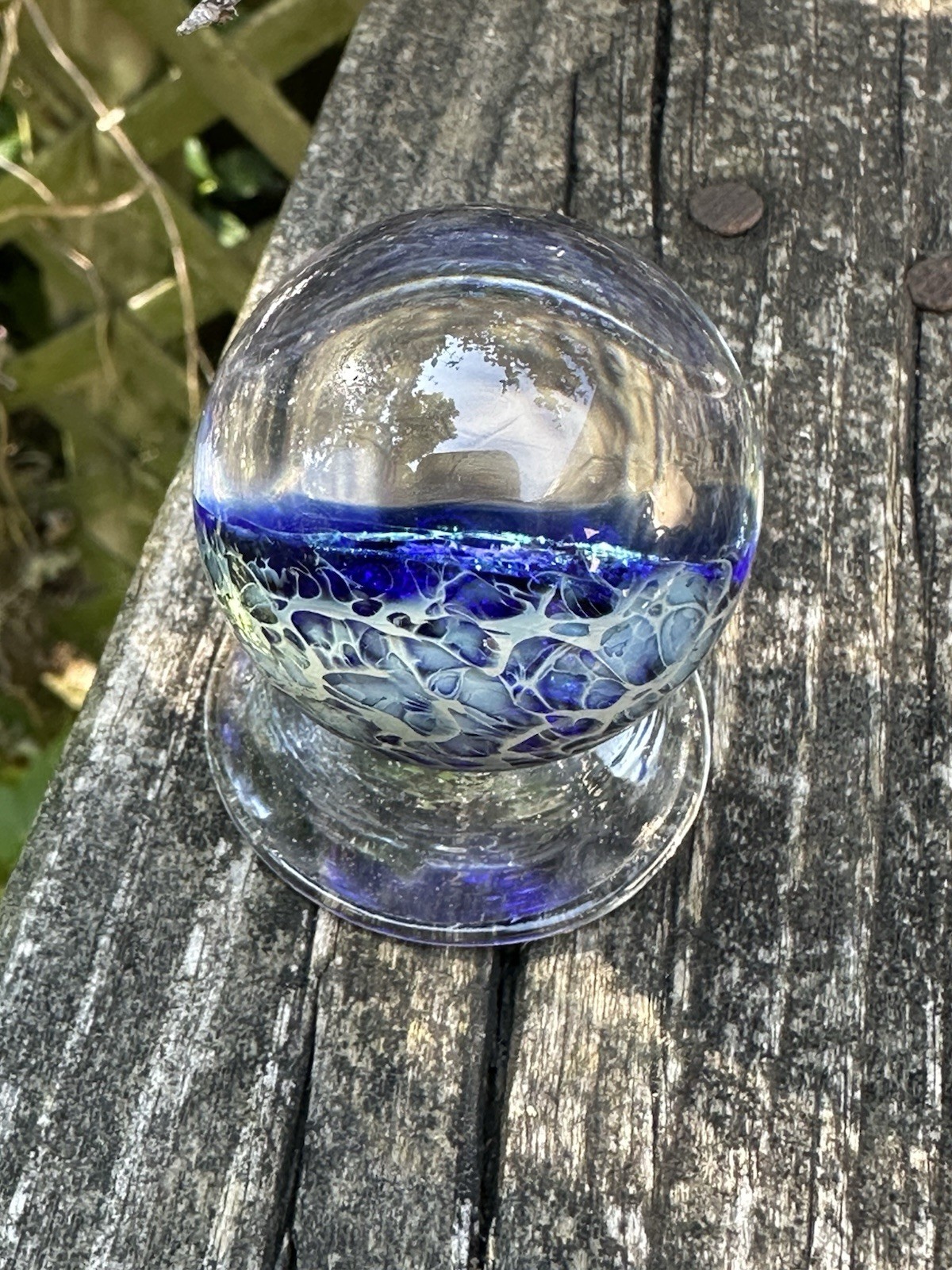 Mazet Studio’s Art Glass Dichroic Vortex Marble 1.6″
