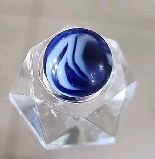 CHRISTENSEN AGATE DEEP COBALT BLUE FANCY PATTERN- Pretty Color 🔵