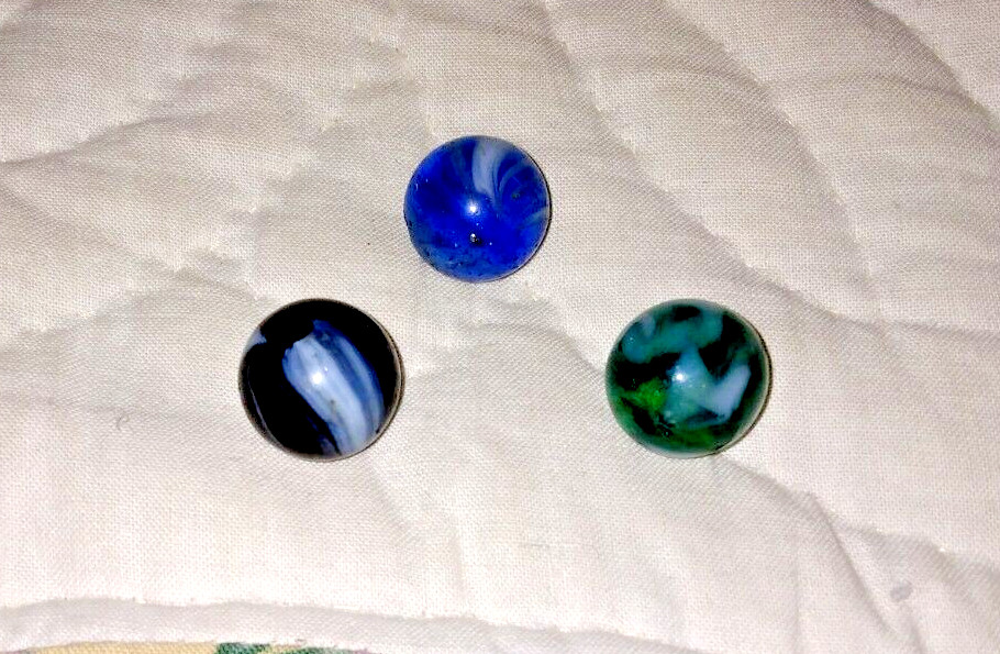 VINTAGE MARBLES ALOX ? CHRISTENSEN PELTIER PONTILS & TRANSITIONALS 5/8″? 30s 40s