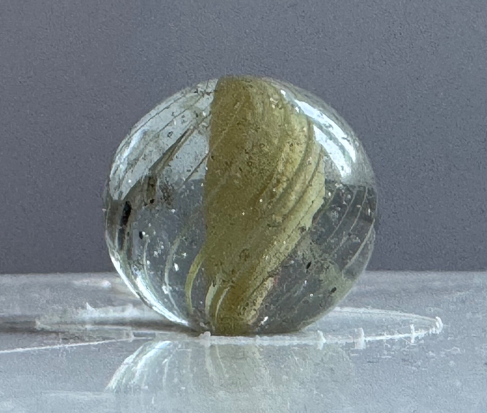 Unusual Early Caged Solid Core Marble 17mm (21/32”)
