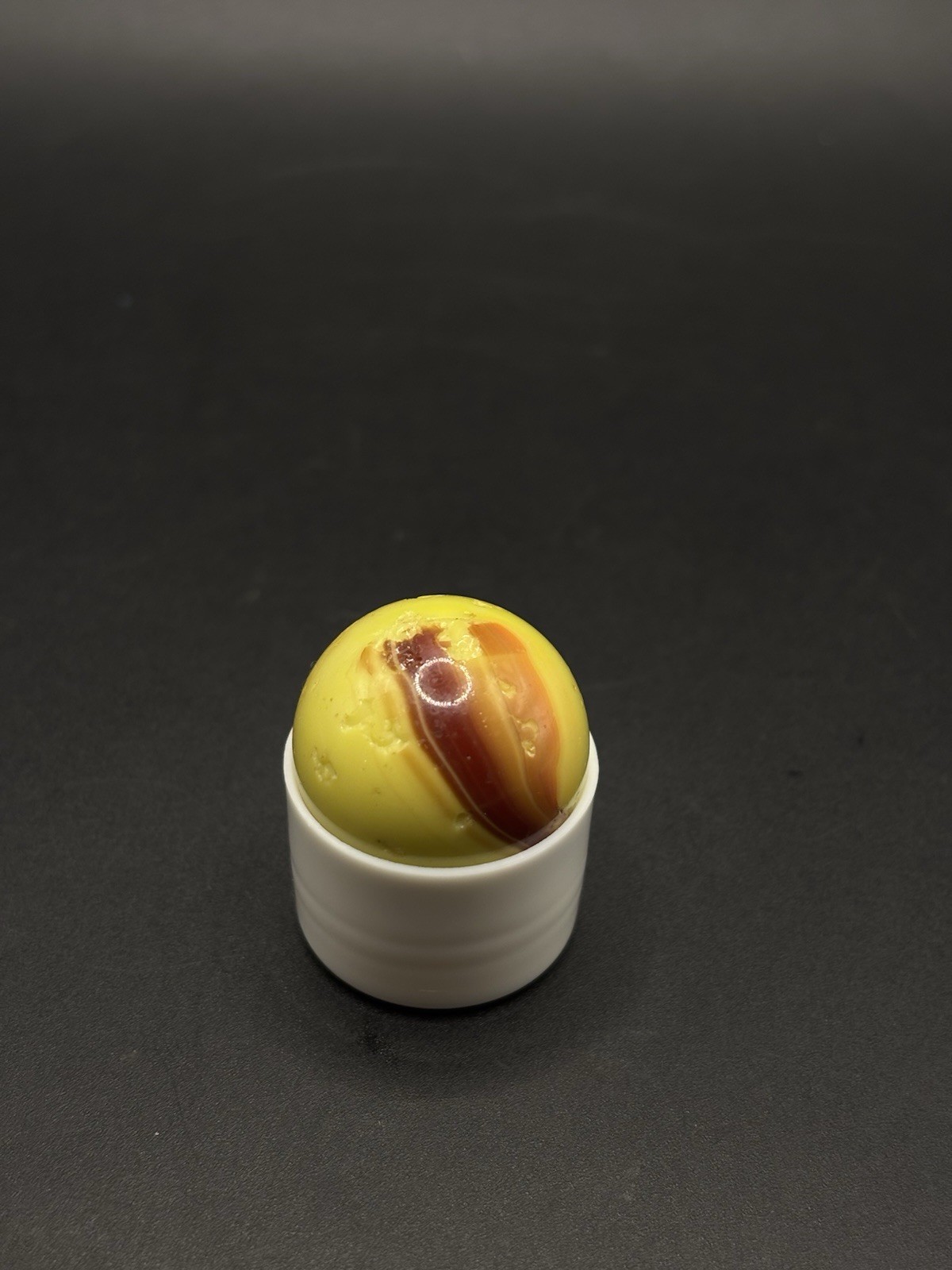 VTG Peltier National Line Rainbo Shooter Marble Yellow Orange UV Reactive 3/4”
