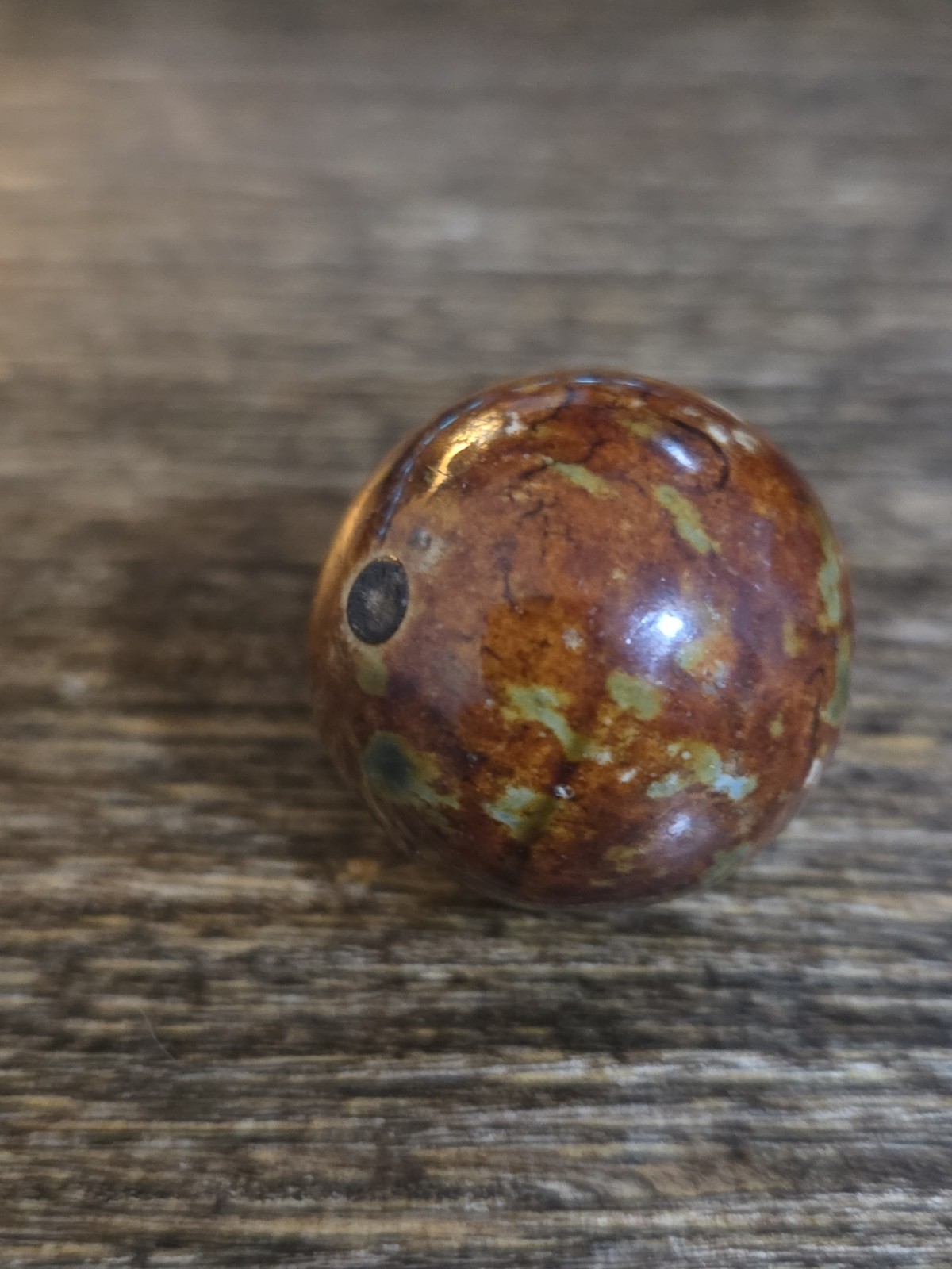 Antique Bennington Victorina era Clay Toy Marble .91 Inch