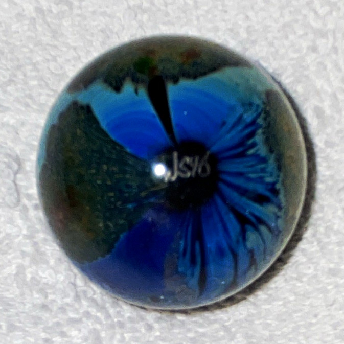 Blue & Green Swirl Glass Toy Marble, Age 4-7 8-11 12-16 17+ Years