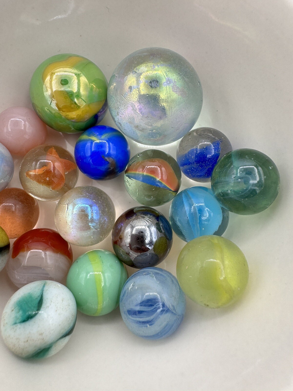 Vintage Marble Lot Of MARBLES UV Reactive Cadmium Uranium Lot #59
