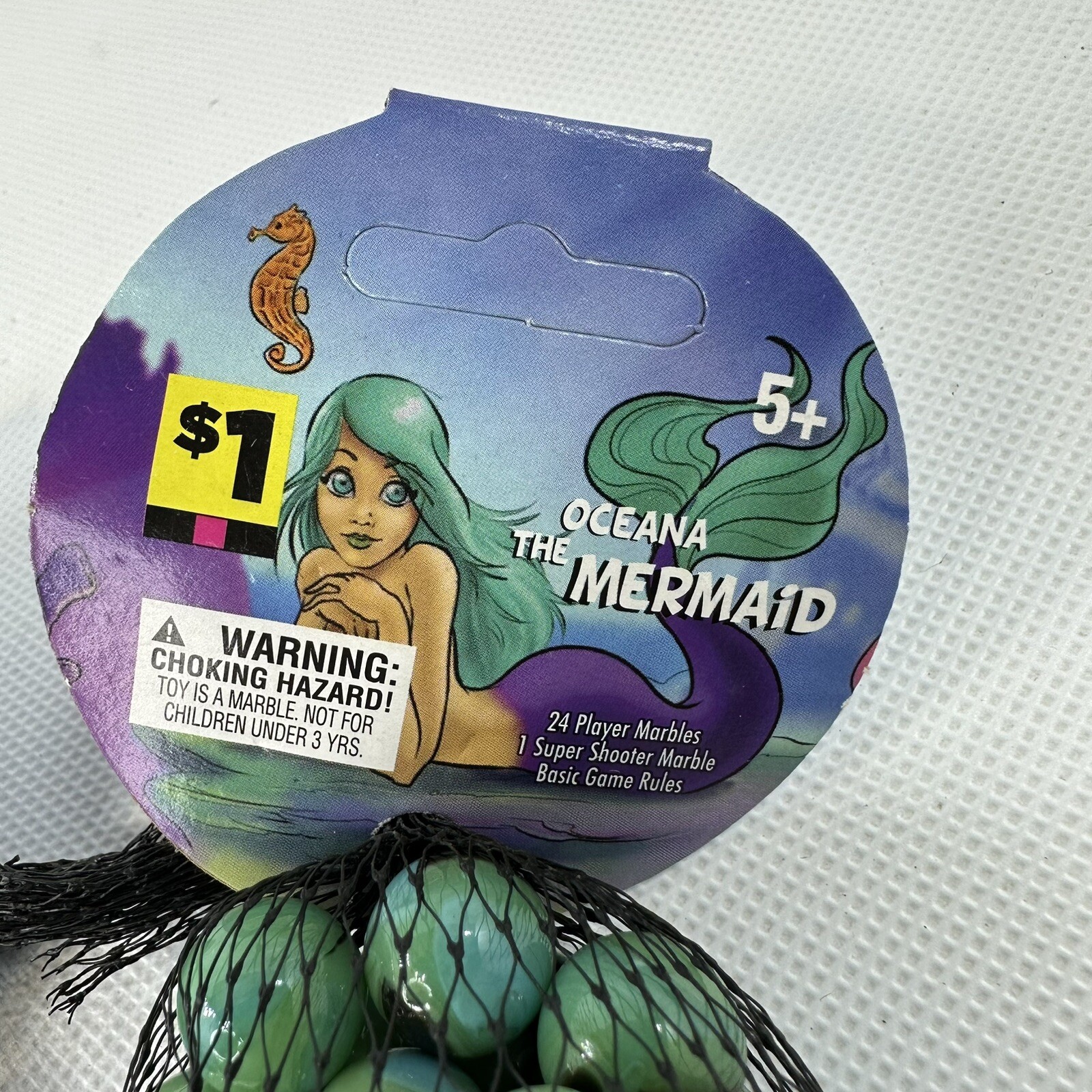 (3) Bags of Brand New Marbles- Torpedo, Mermaid, Shark 75ct