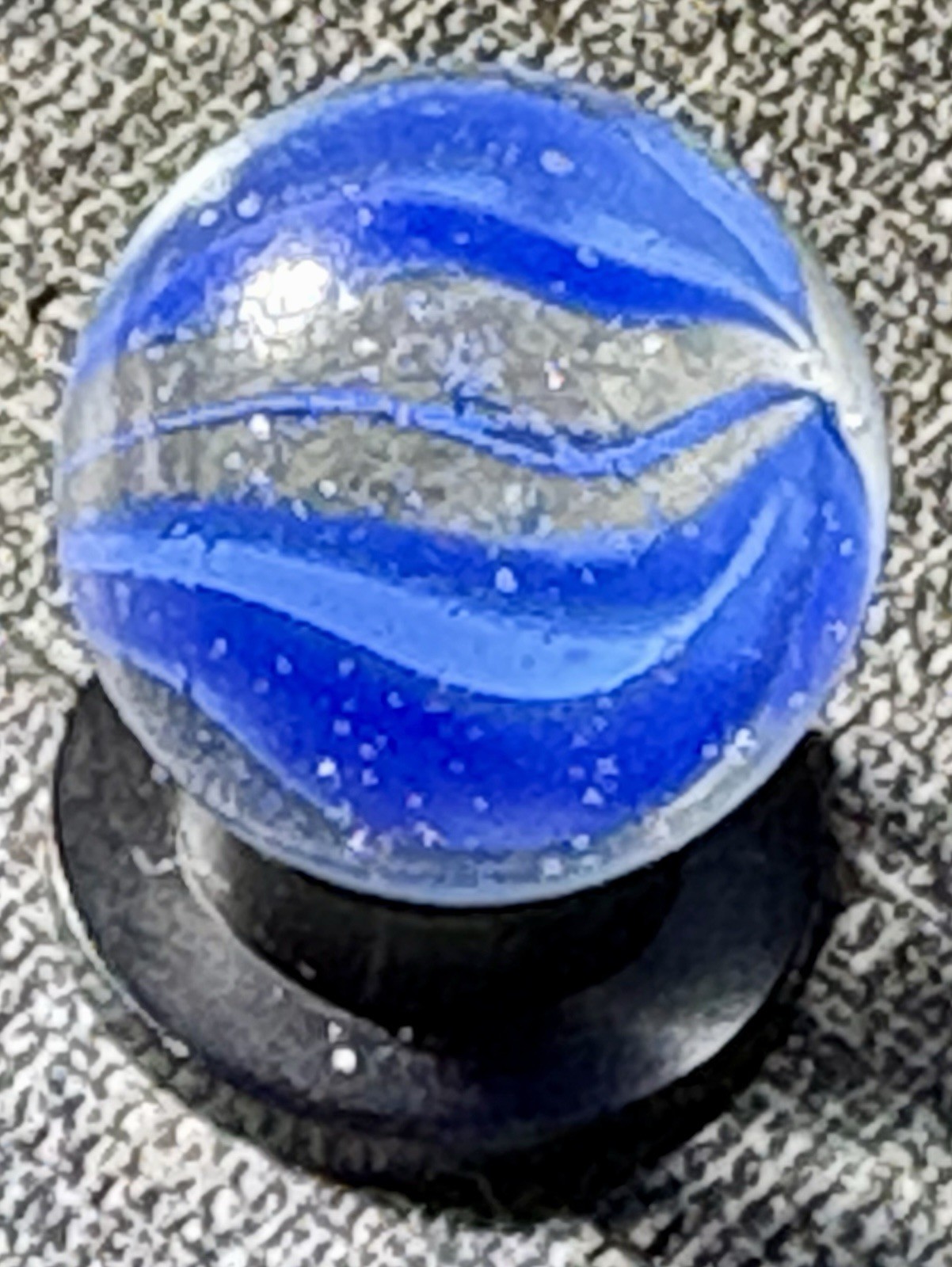 VTG Vitro Agate 6 Finger Caged Cats Eye Marble .62”tiny Chip See Pics
