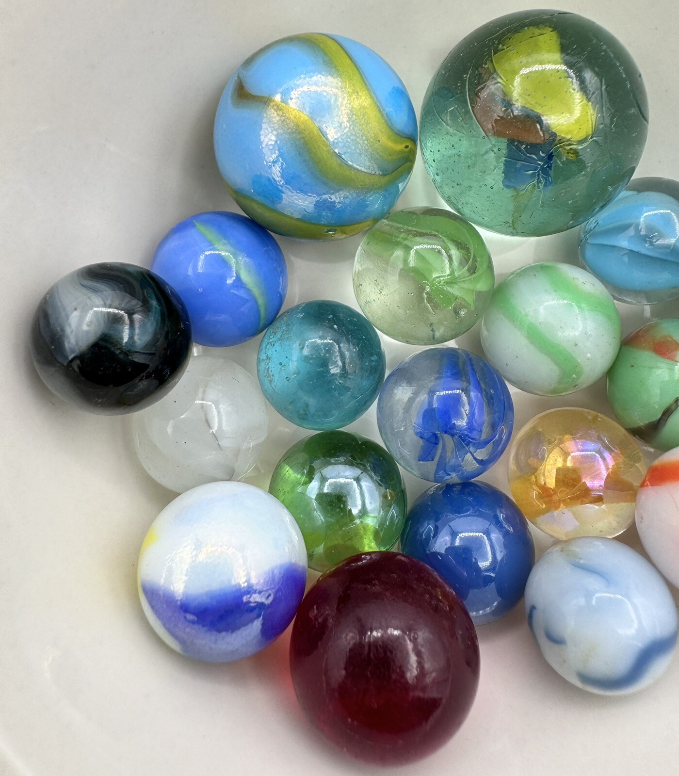 Vintage Marble Lot Of MARBLES UV Reactive Cadmium Uranium Lot #53