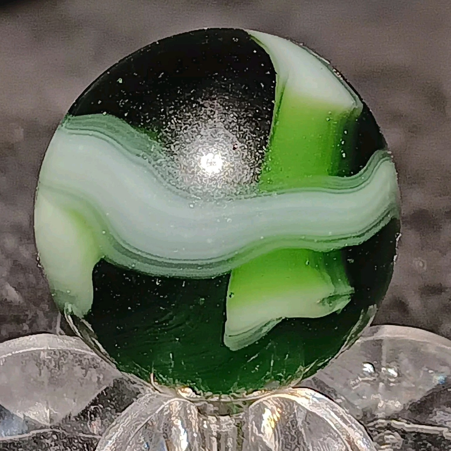 Vintage Jackson Transparent Swirl Marble .60″ Mint. HTF Example