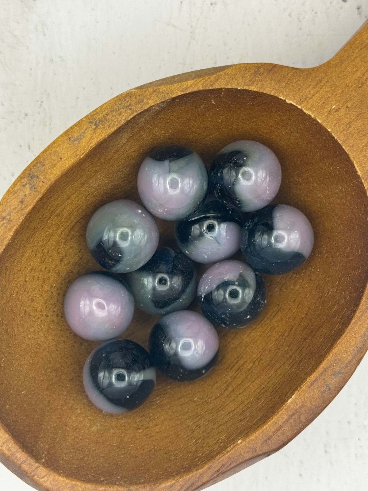 10x 5/8″ Jabo Classics Marbles Lot Pink, Green UV Reactive