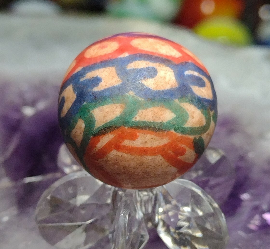 .69″ -HAND PAINTED MARBLES – NM LOOK