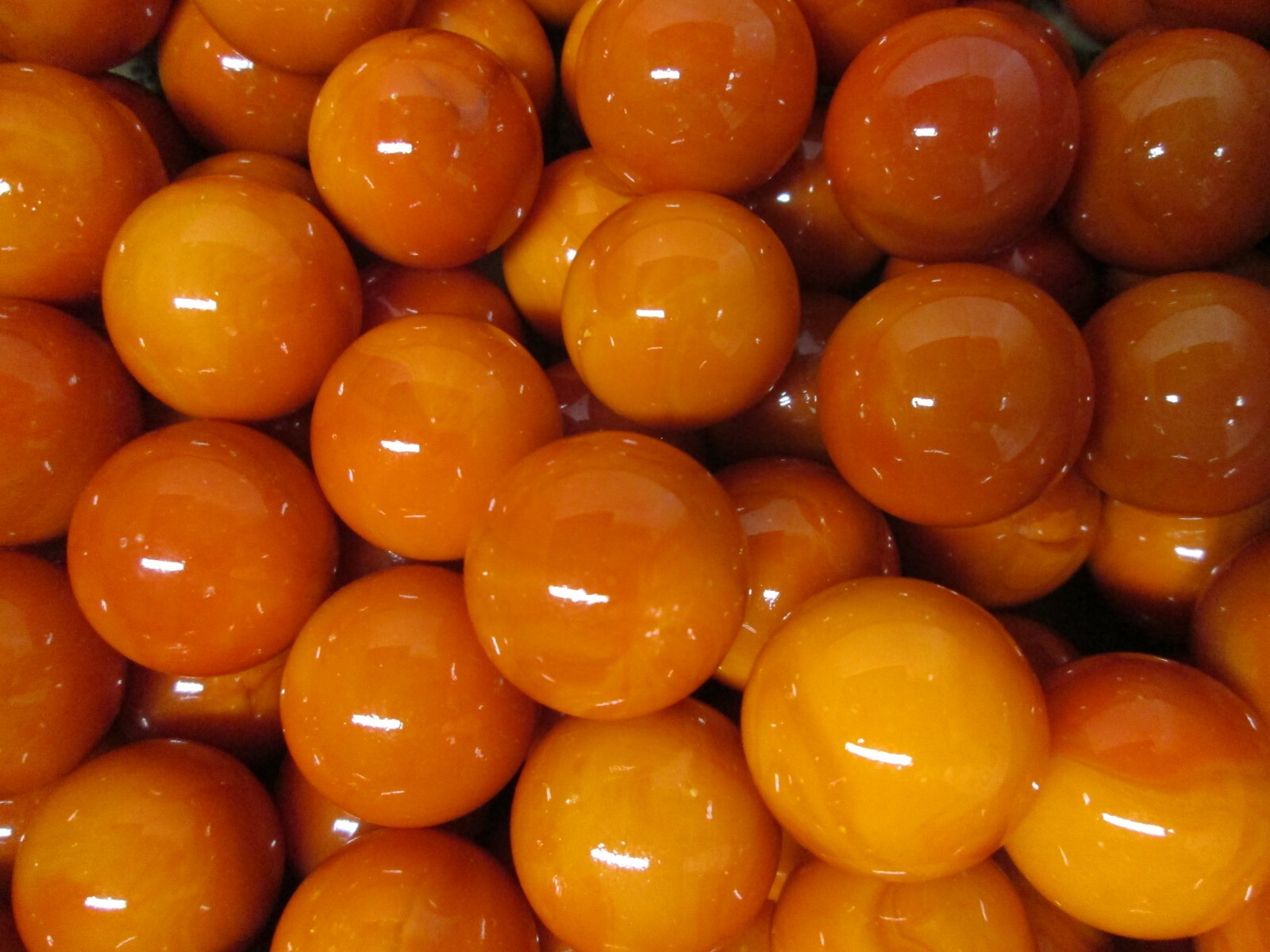 OPAQUE 1 INCH ORANGE GAME / CHINESE CHECKER MEGA MARBLES 100 COUNT BAG