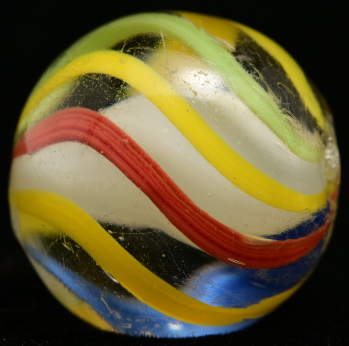 Solid Core German Handmade Antique Marble English Style Bright Band 17mm 21/32”