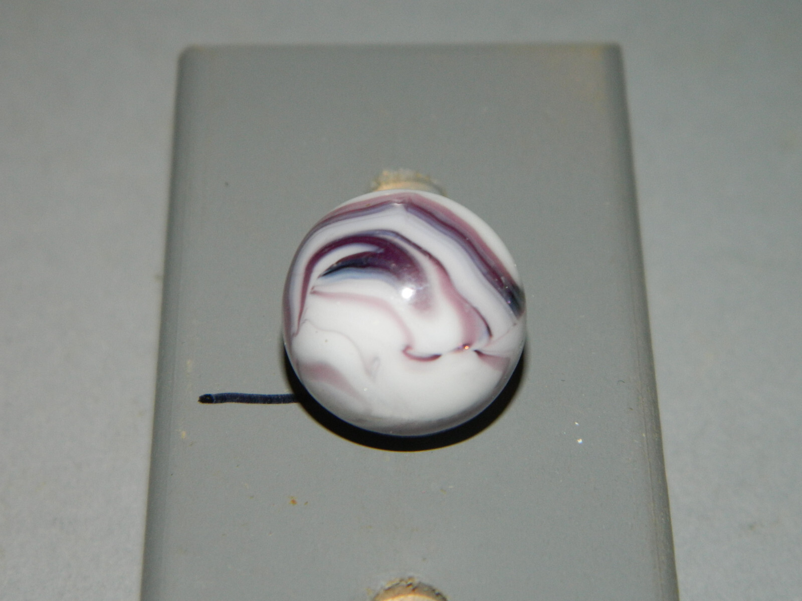 West Virginia Swirl Marble Purple and white approx 11/16″+ R8
