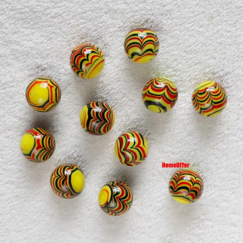16mm Glass Marbles Colourful Balls Traditional Toys Games Fish Tanks Decoration