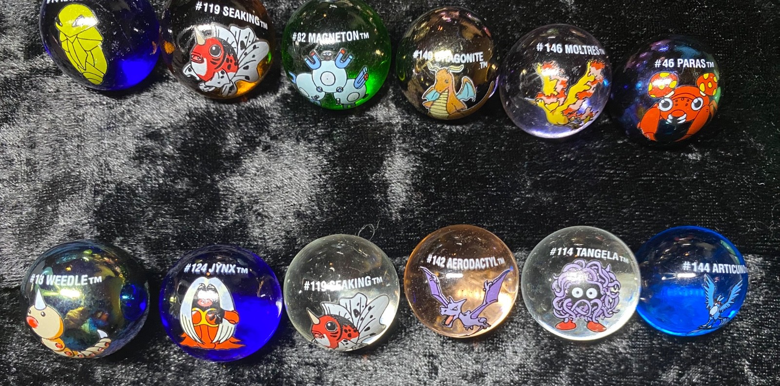 Vintage 1999 Pokemon Marbles – Lot Of 16 Rare Marbles