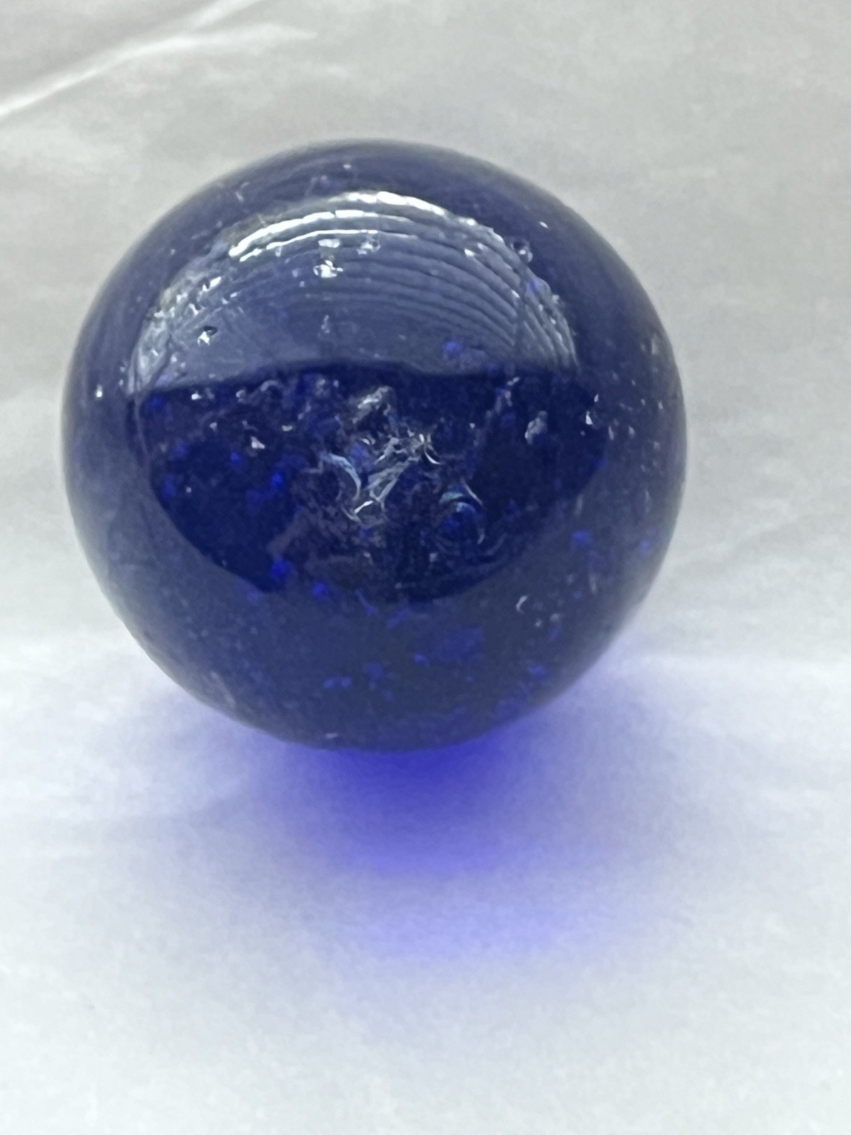 Three Vintage Cobalt Blue Shooter Marbles